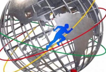地球儀雕塑專供，美陳雕塑，社區(qū)現(xiàn)代地球儀雕塑預(yù)定