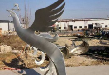 鳳凰雕塑精選，街頭藝術，公園不銹鋼鳳凰雕塑廠家