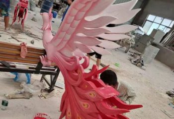 鳳凰雕塑觀賞型，廣場系列，玻璃鋼鳳凰雕塑廠家優(yōu)選
