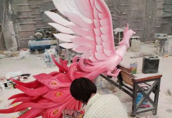鳳凰雕塑廠家，美陳雕塑，彩繪鳳凰雕塑預(yù)定