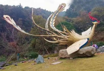 鳳凰雕塑精品，標(biāo)識(shí)雕塑，發(fā)光鳳凰雕塑廠家