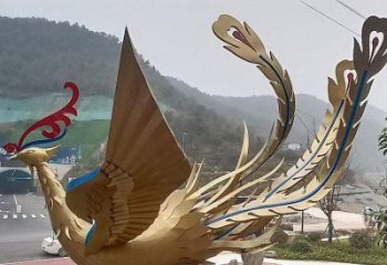 鳳凰雕塑生產商，街頭藝術，藝術發(fā)光鳳凰雕塑精選