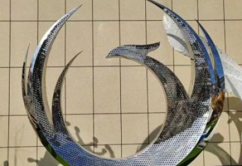 鳳凰雕塑供給，戶外雕塑，不銹鋼鳳凰圓環(huán)雕塑廠家選用