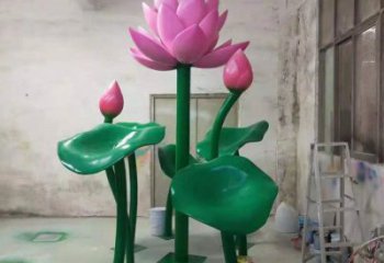 荷花雕塑觀賞型，露天雕塑，不銹鋼荷花雕塑訂做