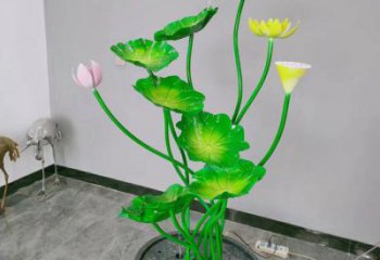 荷花雕塑優(yōu)選，圓雕體系，園林仿真荷花雕塑選定