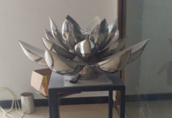 大型荷花雕塑常用，戶外擺放，鏡面荷花雕塑廠家展示