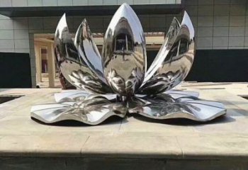 荷花雕塑提供，鏡面藝術(shù)，中式鏡面荷花雕塑通用