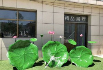 荷葉雕塑優(yōu)選，城市裝飾，仿真荷葉雕塑定做廠家