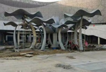 金屬荷葉雕塑通用，城市雕塑，不銹鋼荷葉雕塑指用廠家