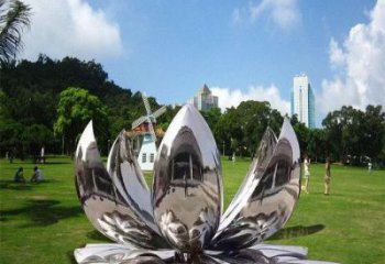 蓮花雕塑供給，街道標識，不銹鋼鏡面蓮花雕塑廠家