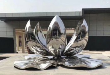 蓮花雕塑供需，室外軟裝，金屬鏡面蓮花雕塑制作