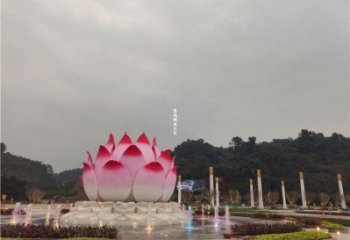 藝術(shù)蓮花雕塑廠家，小區(qū)擺件，蓮花噴泉雕塑服務(wù)商