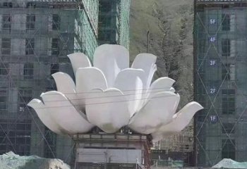 鏤空蓮花雕塑定制，城市裝飾，花園燈光蓮花雕塑承接