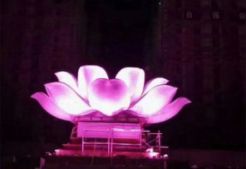 鏤空蓮花雕塑精選，陸地?cái)[件，各類(lèi)燈光蓮花雕塑廠家