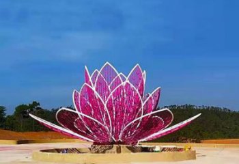 鏤空蓮花雕塑選用，酒店擺件，燈光蓮花雕塑工廠精選