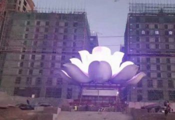 鏤空蓮花雕塑專供，鍛造工藝，燈光蓮花雕塑生產(chǎn)廠家