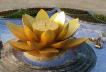 銅蓮花雕塑生產(chǎn)商，小區(qū)雕塑，銅蓮花雕塑制作廠家