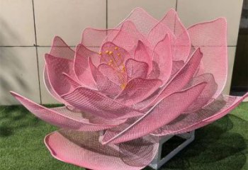 玫瑰花雕塑廠家，鋼管組合，烤漆鏤空玫瑰花雕塑定做