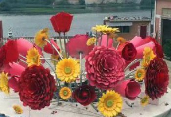 太陽花雕塑擺件優(yōu)選，陸地擺件，園林太陽花雕塑供應(yīng)