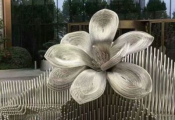 大型月季花雕塑優(yōu)選，白鋼構(gòu)件，不銹鋼月季花雕塑廠家