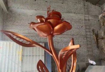 月季花雕塑供需，標識雕塑，景觀不銹鋼月季花雕塑指用