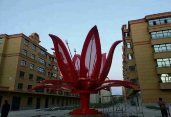 燈光花朵雕塑廠家，標識雕塑，展示燈光茶花雕塑優(yōu)選