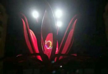 燈光花朵雕塑優(yōu)價(jià)，藝術(shù)組合，燈光茶花雕塑生產(chǎn)廠家
