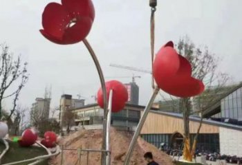 廣場(chǎng)花朵雕塑