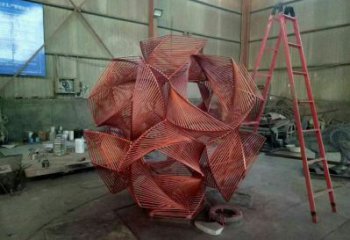 戶外花球擺放通用，陸地擺件，不銹鋼花球雕塑制作廠家
