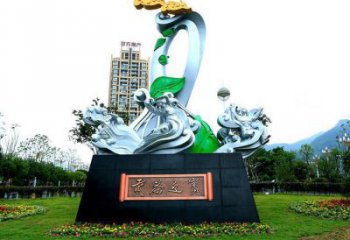 蘭花雕塑優(yōu)選，陸地擺件，園林蘭花花朵雕塑供應廠家