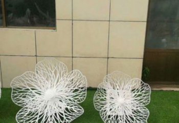 金屬花朵雕塑指用，戶外擺放，鏤空花朵雕塑通用