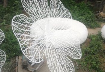 鏤空花朵雕塑預(yù)定，編織制作，鏤空花朵雕塑制作廠家