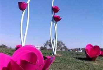 玫瑰花朵雕塑通用，景觀雕塑，空間玫瑰花朵雕塑標(biāo)準(zhǔn)