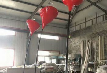 花朵雕塑標(biāo)準，烤漆工藝，郁金香花朵雕塑廠家