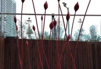 花朵雕塑服務(wù)商，街景小品，環(huán)境郁金香花朵雕塑訂做