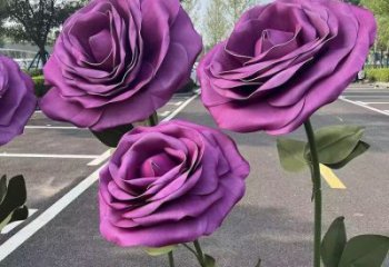 花朵月季雕塑造型點擊，中式工藝，月季花朵雕塑供給