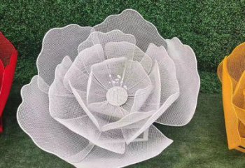 牡丹花雕塑標(biāo)準(zhǔn)，廣場系列，戶外鏤空牡丹花雕塑指用