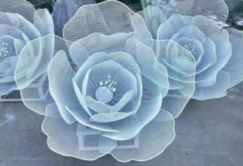 牡丹花雕塑訂做廠家，美陳雕塑，鏤空牡丹花雕塑優(yōu)選