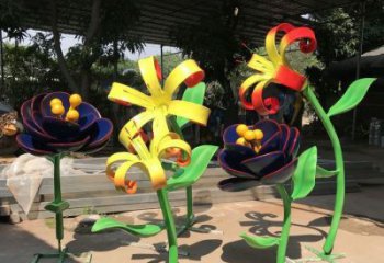 蘭花雕塑供求，露天雕塑，不銹鋼蘭花雕塑制作廠家