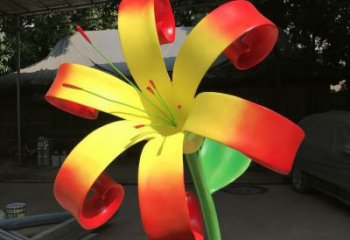 蘭花雕塑供應(yīng)，圓雕體系，不銹鋼蘭花雕塑制作廠家