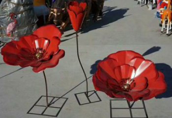 風(fēng)車花雕塑定價(jià)，地標(biāo)擺件，烤漆不銹鋼風(fēng)車花雕塑精選
