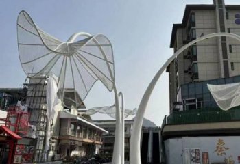 花傘雕塑承接，景觀雕塑，不銹鋼花傘雕塑定制廠家