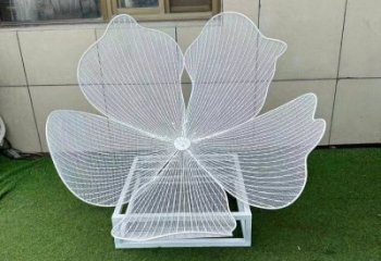 梨花雕塑常用，景觀概念，不銹鋼梨花雕塑擺件供求
