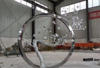 公共梅花雕塑訂做，城市裝飾，庭院梅花雕塑展品