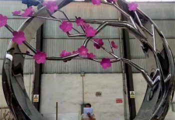 梅花雕塑定價(jià)，街頭雕塑，烤漆梅花雕塑定價(jià)