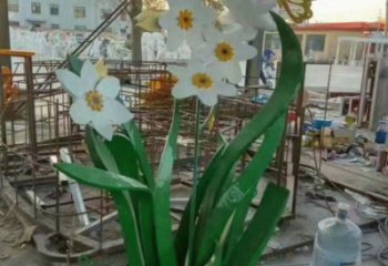 茉莉花雕塑廠家，白鋼構(gòu)件，不銹鋼茉莉花雕塑供求