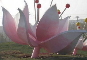 茉莉花雕塑供給，美陳雕塑，不銹鋼茉莉花雕塑廠家
