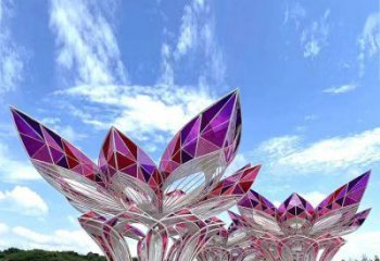 茉莉花雕塑觀賞型，公園小品，不銹鋼茉莉花雕塑廠家常用
