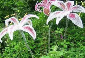 山茶花雕塑精選，中式工藝，鏤空山茶花雕塑廠家