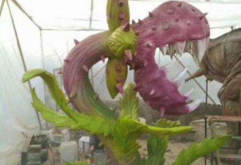 食人花雕制作，廣場(chǎng)系列，彩繪食人花雕塑優(yōu)選